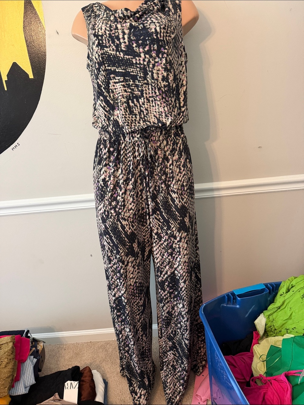 Vince Camuto animal Print Wide-Leg Jumpsuit